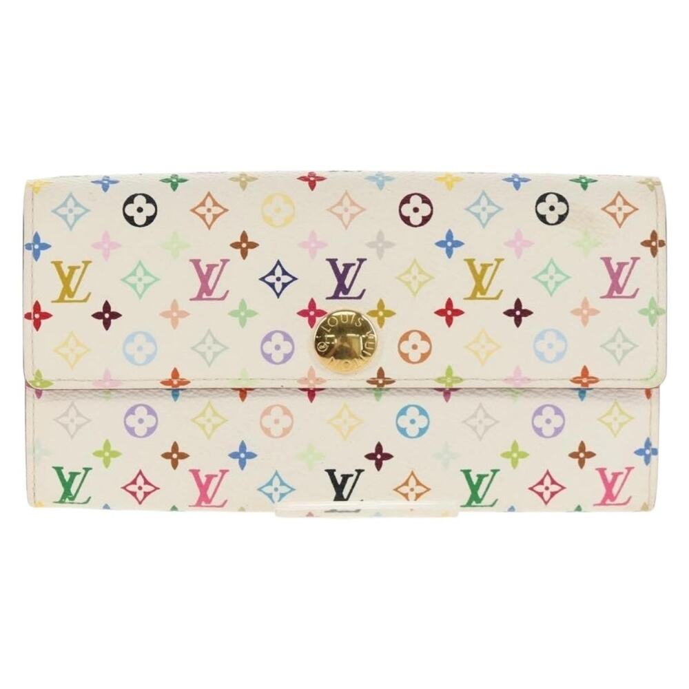 Louis Vuitton Monogram Multicolor Portefeuille Sarah Long White
